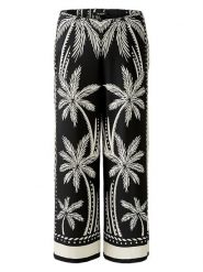 Miss Lagotte Spodnie w kolorze czarno-białym rozmiar: 42. Czarne spodnie materiałowe damskie Miss Lagotte, bez wzorów, z materiału, z podwyższonym stanem. Za 126.99 zł.