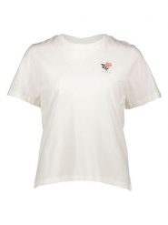 JDY Koszulka "Pisa" w kolorze białym rozmiar: XL. Białe bluzki damskie JDY, xl, bez wzorów, z bawełny, bez kołnierzyka, bez ramiączek. Za 57.33 zł.