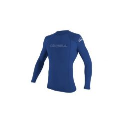 Koszulka ONEILL BASIC SKINS L/S RASH GUARD Pacific XL. Niebieskie bluzki damskie O'neill, l, bez wzorów, sportowe, bez kołnierzyka, bez ramiączek. Za 146.80 zł.