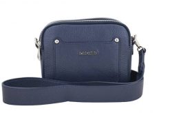 Listonoszka skórzana BARBERINI'S 707-4 granatowa. Niebieskie shopper bag damskie Barberinis, z aplikacjami, ze skóry, zdobione, bez dodatków. Za 219.99 zł.