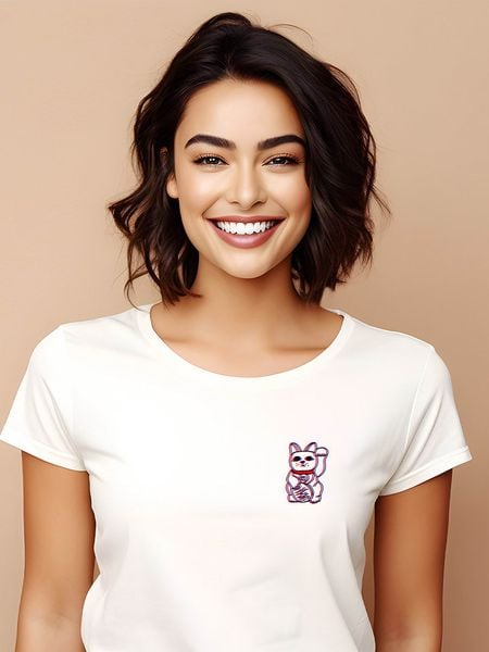 WOOOP Koszulka w kolorze białym rozmiar: L. Białe bluzki damskie Wooop, l, bez wzorów, z bawełny, bez kołnierzyka, bez ramiączek. Za 56.79 zł.