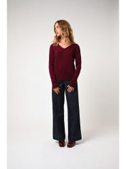 AUTHENTIC CASHMERE Kaszmirowy sweter "Galise" w kolorze bordowym rozmiar: XXL. Czerwone swetry klasyczne damskie AUTHENTIC CASHMERE, xxl, z kaszmiru, bez kołnierzyka. Za 326.32 zł.