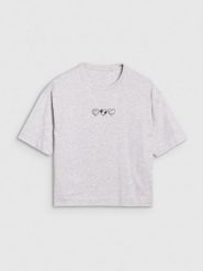 4F T-shirt oversize z nadrukiem damski - szary XXL. Szare t-shirty damskie 4f, xs, bez wzorów, z bawełny, bez kołnierzyka. W wyprzedaży za 39.99 zł.