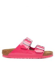 Birkenstock Klapki Arizona 1030798 Różowy. Czerwone klapki damskie Birkenstock, bez wzorów, ze skóry, bez obcasa. Za 359.99 zł.