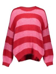 Pieces Sweter w kolorze czerwono-jasnoróżowym rozmiar: S. Czerwone swetry klasyczne damskie Pieces, s, bez kołnierzyka. Za 87.81 zł.