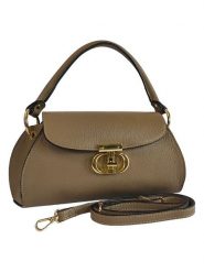 ORE10 Skórzana torebka w kolorze khaki - 34 x 17 x 12 cm rozmiar: onesize. Brązowe torebki klasyczne damskie ORE10, bez wzorów, z materiału, bez dodatków. Za 304.99 zł.