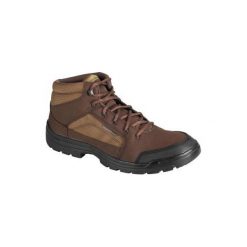Buty Myśliwskie Męskie Light 100. Brązowe buty sportowe na co dzień męskie SOLOGNAC, z gumy, bez zapięcia. Za 79.99 zł.