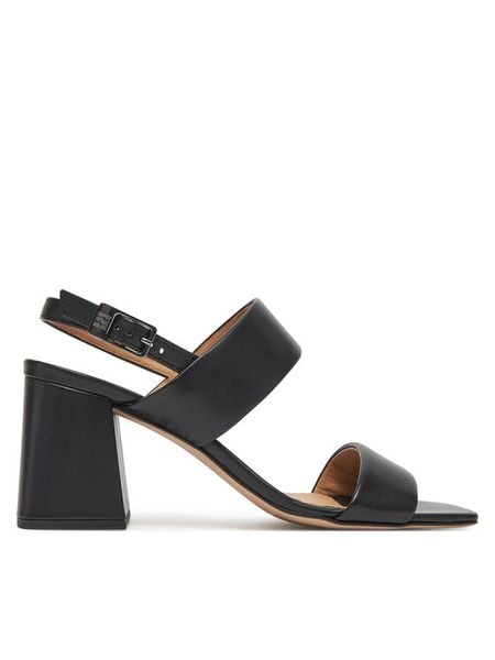 HÖGL Sandały Peach 9-106500 Czarny. Czarne sandały damskie HÖGL, bez wzorów, ze skóry, bez obcasa, na słupku. Za 699.99 zł.