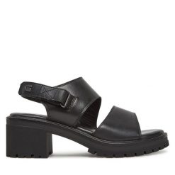 Sandały G-Star Raw. Czarne sandały damskie G-Star Raw, bez wzorów, bez obcasa, na słupku. Za 259.99 zł.