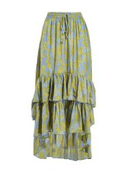BLE Spódnica w kolorze niebiesko-żółtym rozmiar: M/L. Niebieskie spódniczki damskie BLE, l, bez wzorów, maxi, asymetryczne. Za 109.95 zł.
