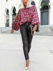 LA Angels Bluzka w kolorze różowo-zielonym rozmiar: M. Różowe bluzki damskie LA Angels, m, bez wzorów, bez kołnierzyka, bez ramiączek. Za 113.99 zł.