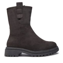 Botki Tamaris. Szare botki damskie Tamaris, bez obcasa, na płaskiej podeszwie, bez zapięcia. Za 359.99 zł.