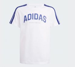Dziecięca Koszulka adidas Codes Collegiate Graphic Lifestyle. Białe bluzki sportowe damskie Adidas, uniwersalny, z bawełny, bez kołnierzyka, bez ramiączek. Za 81.99 zł.