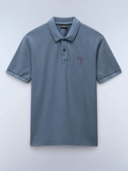 NAPAPIJRY Koszulka polo "Elbas" w kolorze szarym rozmiar: XL. Szare koszulki polo męskie NAPAPIJRY, xl, bez wzorów, z bawełny, bez ramiączek. Za 119.12 zł.