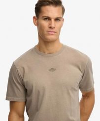 Superdry T-Shirt Micro Logo z bawełny organicznej – Loose Fit. Brązowe t-shirty damskie Superdry., xl, bez wzorów, z bawełny, bez kołnierzyka. Za 162.75 zł.