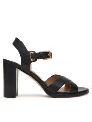 LAUREN RALPH LAUREN Sandały Emeryn 802P04435001 Czarny. Czarne sandały damskie Lauren Ralph Lauren, bez wzorów, ze skóry, bez obcasa, na słupku. Za 769.99 zł.