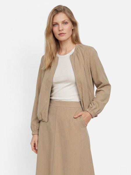 Marc O'Polo Bluza z zawartością lnu Kobiety Lyocell beżowy, 44. Brązowe bluzy sportowe damskie Marc O´Polo, bez wzorów, z lyocellu, bez ramiączek, bez kaptura. Za 549.95 zł.