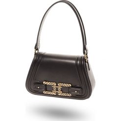 TOREBKA ELISABETTA FRANCHI. Czarne torebki klasyczne damskie Elisabetta Franchi, bez wzorów, ze skóry, bez dodatków. Za 724.50 zł.