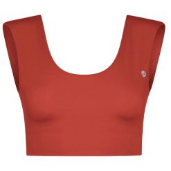 Top Deha Sportowy Biustonosz Z Recyklingowanej Mikrofibry Damskie. Brązowe biustonosze sportowe damskie Deha, bez wzorów, z elastanu. Za 301.99 zł.