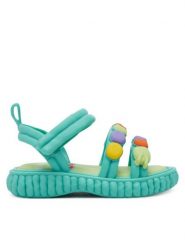 Melissa Sandały Mini Melissa Create + Play Doh Bb M 35989 Zielony. Zielone sandały dziewczęce Melissa, z tworzywa sztucznego, bez zapięcia. Za 199.99 zł.