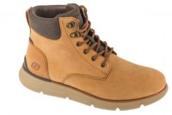 Trapery męskie, Augustino - Cobb. Brązowe buty zimowe męskie Skechers, z materiału, bez zapięcia. Za 279.99 zł.