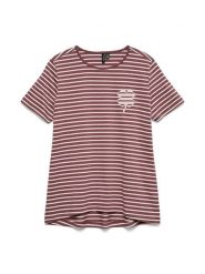Vero Moda Koszulka w kolorze bordowym rozmiar: S. Czerwone bluzki damskie Vero Moda, s, bez wzorów, z bawełny, bez kołnierzyka. Za 57.06 zł.