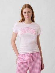 GAP Koszulka w kolorze jasnoróżowym rozmiar: S. Różowe t-shirty damskie GAP, s, bez wzorów, bez kołnierzyka. Za 52.55 zł.
