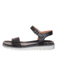 Ara Shoes Skórzane sandały w kolorze czarnym rozmiar: 40. Czarne sandały damskie Ara Shoes, bez wzorów, bez obcasa. Za 150.72 zł.