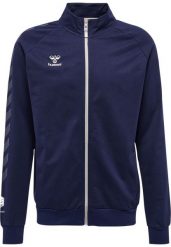 Zapinana na zamek bawełniana bluza dresowa Hummel Move Grid. Niebieskie bluzy bez kaptura męskie HUMMEL, xl, z bawełny. Za 246.60 zł.