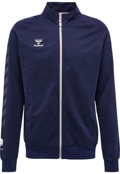 Zapinana na zamek bawełniana bluza dresowa Hummel Move Grid. Niebieskie bluzy bez kaptura męskie HUMMEL, xl, z bawełny. Za 246.60 zł.