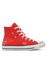 Converse Trampki Chuck Taylor All Star Y2K Heart A09117C Czerwony. Czerwone trampki i tenisówki damskie Converse, bez wzorów, z materiału. Za 229.99 zł.