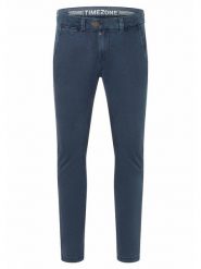 Timezone Spodnie chino "Janno" - Slim fit - w kolorze granatowym rozmiar: W33/L32. Niebieskie spodnie materiałowe męskie Timezone, bez wzorów. Za 109.00 zł.