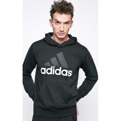 Adidas Performance - Bluza Essentials Linear. Czarne bluzy sportowe męskie adidas Performance, m, z bawełny. W wyprzedaży za 199.90 zł.