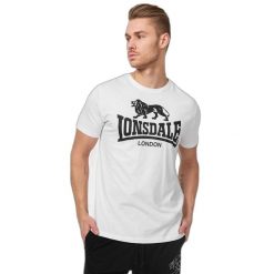 T-shirt o klasycznym kroju Lonsdale Logo. Białe t-shirty męskie Lonsdale, bez wzorów, z bawełny, bez kołnierzyka. Za 142.00 zł.