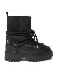 Tommy Hilfiger Śniegowce FW0FW08085 Czarny. Czarne śniegowce damskie Tommy Hilfiger, ze skóry. Za 569.99 zł.