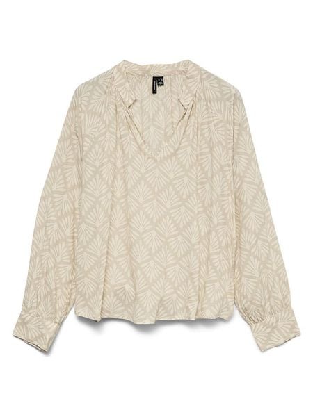 Vero Moda Bluzka w kolorze beżowym rozmiar: M. Brązowe bluzki damskie Vero Moda, m, bez wzorów, z wiskozy, bez kołnierzyka, bez ramiączek. Za 86.99 zł.