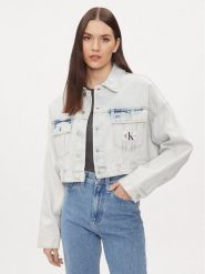 Calvin Klein Jeans Kurtka jeansowa J20J222874 Niebieski Oversize. Niebieskie kurtki damskie Calvin Klein Jeans, m, bez wzorów, z bawełny, bez kaptura. Za 519.99 zł.