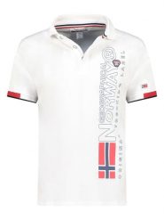 Geographical Norway Koszulka polo "Kogo" w kolorze białym rozmiar: S. Białe koszulki polo męskie Geographical Norway, s, bez wzorów, z bawełny, bez ramiączek. Za 104.95 zł.