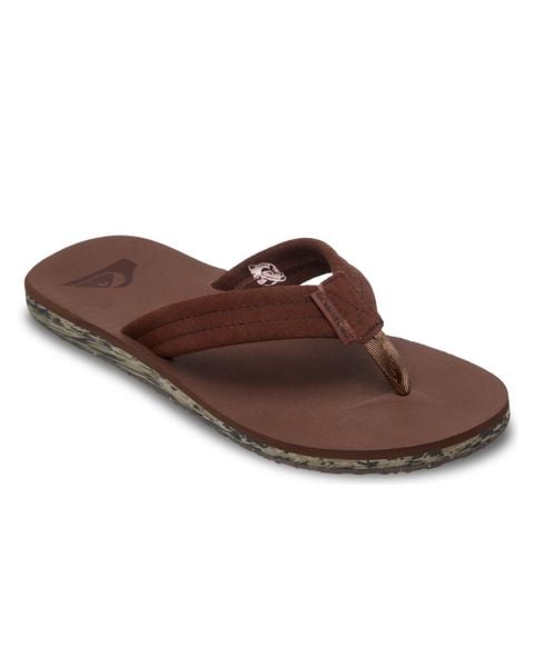 Sandały dla Mężczyzn CARVER SUEDE RECYCLED Brązowy. Brązowe sandały męskie Quiksilver, z gumy, bez zapięcia. Za 104.99 zł.