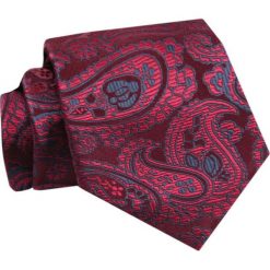 Krawat - ALTIES - Ciemnoczerwony, Wzór Paisely. Czerwone krawaty i muchy męskie Alties, bez wzorów, z tkaniny, eleganckie. Za 49.00 zł.