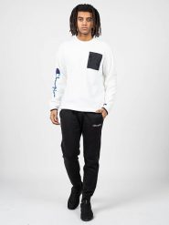 Bluza trekking męska. Białe bluzy bez kaptura męskie CHAMPION, m, z dzianiny. Za 187.00 zł.