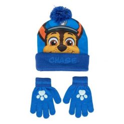 Czapki i rękawiczki The Paw Patrol. Niebieskie rękawiczki męskie Paw Patrol, bez wzorów, z poliesteru. Za 61.80 zł.