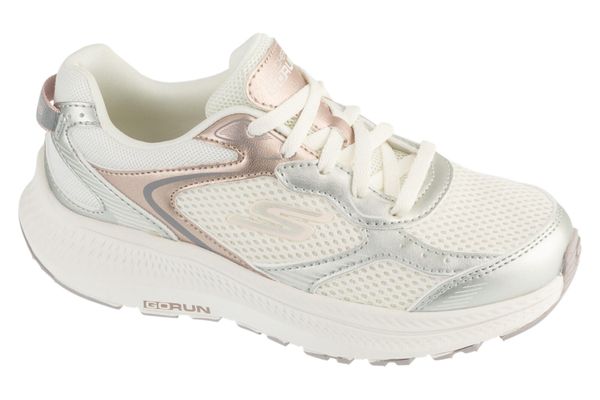Buty do biegania dziewczęce, Go Run Consistent 2.0 - Hi Light. Białe obuwie do biegania damskie Skechers. Za 199.99 zł.