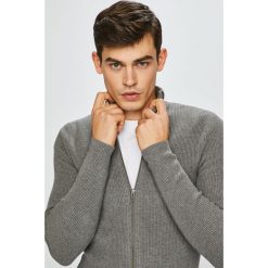 Jack & Jones - Kardigan. Szare kardigany męskie Jack & Jones, l, bez wzorów, z bawełny, bez kołnierzyka. W wyprzedaży za 89.90 zł.