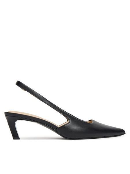 Calvin Klein Czółenka Ess Kitten Heel Sling Back HW0HW02641 Czarny. Czarne czółenka damskie CALVIN KLEIN, bez wzorów, ze skóry, bez obcasa. Za 419.99 zł.