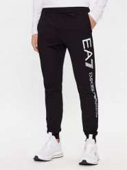 EA7 Emporio Armani Spodnie dresowe 8NPPC3 PJ05Z 0203 Czarny Slim Fit. Czarne spodnie dresowe męskie EA7 Emporio Armani, bez wzorów, z bawełny. Za 259.99 zł.