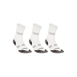 Skarpety sportowe RS900 3 pary. Białe skarpetki damskie ARTENGO, bez wzorów, z bawełny. Za 39.99 zł.