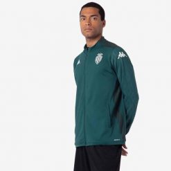 Bluza AS Monaco Arun Pro 8 2024/25. Zielone bluzy bez kaptura męskie Kappa. W wyprzedaży za 242.10 zł.