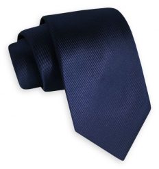 Ciemny Granatowy Elegancki Szeroki Krawat Angelo di Monti- 7 cm, Męski, Klasyczny, w Tłoczony Prążek. Niebieskie krawaty i muchy męskie Angelo di Monti, bez wzorów, eleganckie. Za 45.00 zł.