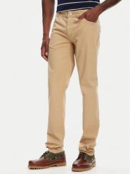 Kappa Spodnie materiałowe Gabardine 67117PW Beżowy Regular Fit. Brązowe spodnie materiałowe męskie Kappa, bez wzorów, z bawełny. Za 349.99 zł.